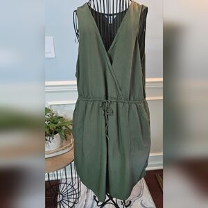Time and Tru Olive Green Midi Dress